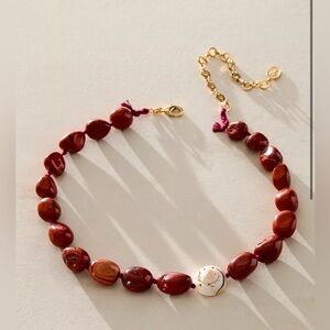 NEW FREE PEOPLE Red Jasper* Stone Aurora Choker